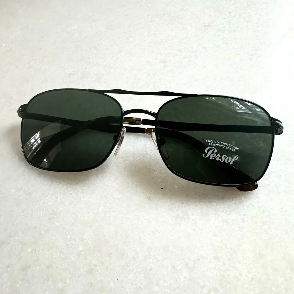 PERSOL RECTANGULAR SUNGLASSES PO2454S 1078/31 MATTE BLACK 60MM 2454